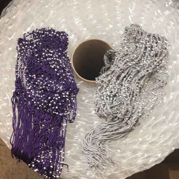 Set of 2 Hand Crocheted Beaded Scarves - Picture 4 of 4